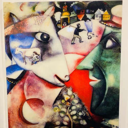 Marc Chagall Replica I and the village